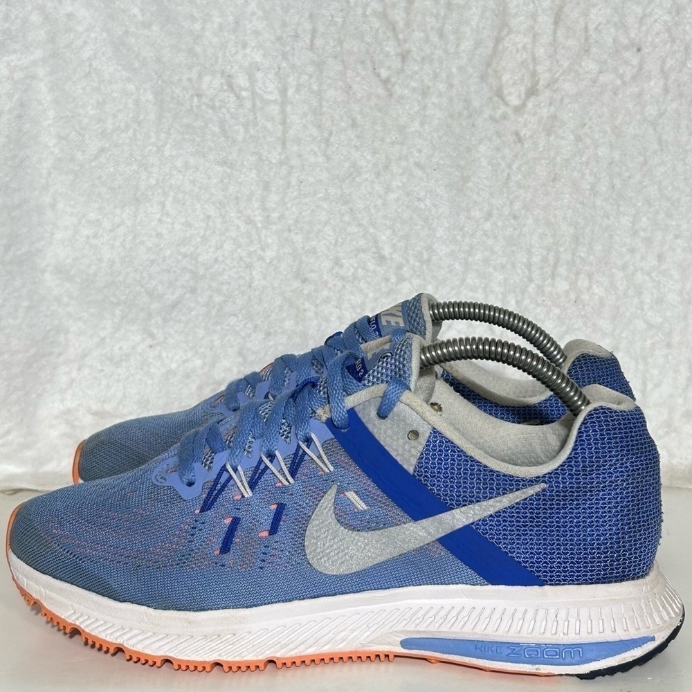 Nike Womens Zoom Winflo Blue/Silver Knit Running Athletic Sneakers Shoes SZ 7 - Picture 2 of 11